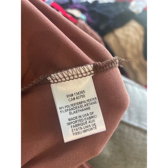 Marla Wynne 3/4 Sleeve Tulip Balloon Dress Tunic Slinky Wrinkle Resistant M - Picture 4 of 4